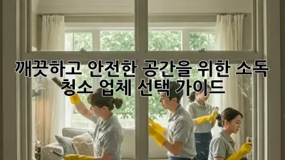 깨끗하고 안전한 공간을 위한 소독 청소 업체 선택 가이드
